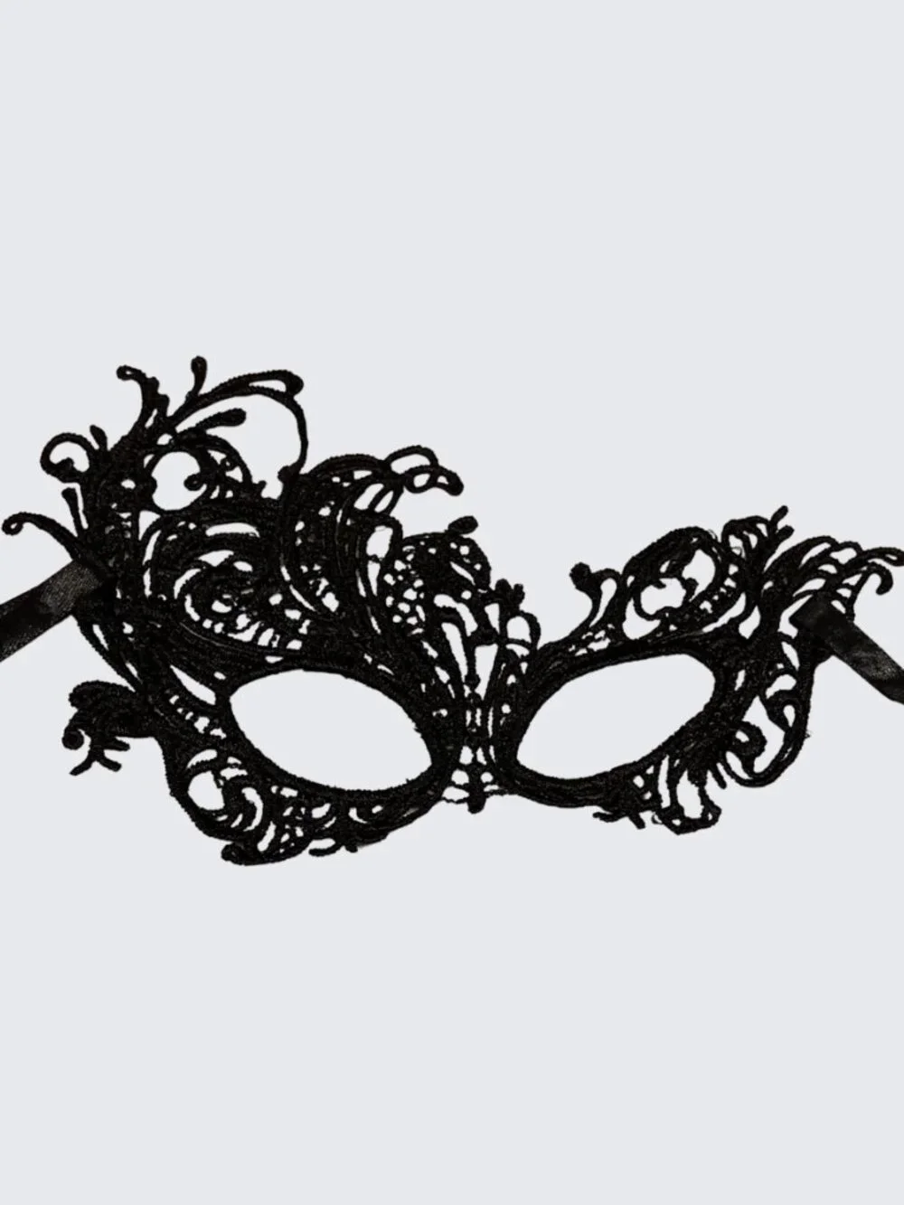 Cindeer 6 Pcs Masquerade Mask Set Black Gold Lace Tie